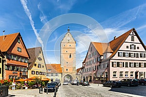 romantic Dinkelsbuehl, city of late middleages