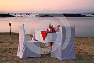 Dinner on the beach