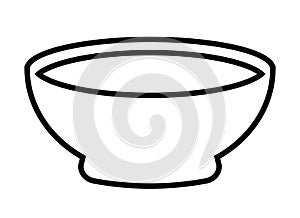 Dinner bowl vector line icon