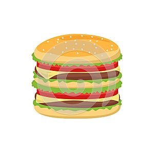 Dinner buns burger vector icon