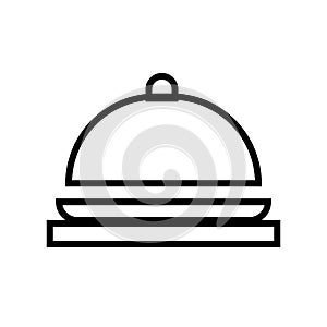 Dinner icon vector isolated on white background, Dinner sign , line or linear sign, element design in outline style