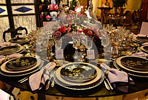 Asiático estilo fiesta exótico mesa decoraciones 