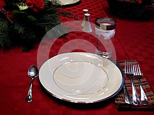 Dinner Place Setting at Table