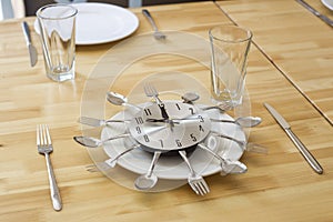 Dinner Plate Clock Table