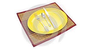 Dinner plate setting