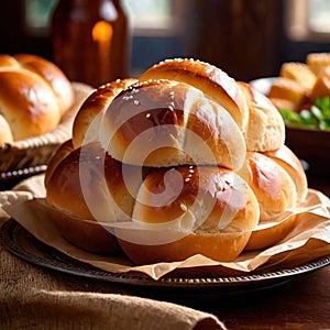 dinner roll, traditional small bun,baked bread eaten with meal