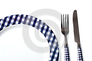 Dinner set (plate, fork, knife)