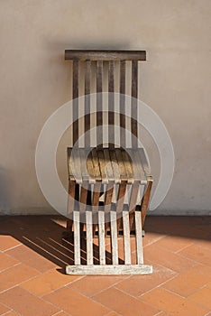 Dinner table in an Italian medieval village