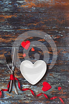 Dinner table. Love concept for mother`s day and valentine`s day. Valentine. Love. Valentine`s Day postcard. Happy Valentine`s day