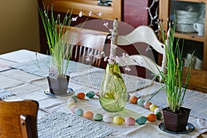 Dinner Table Ready for Easter Supper