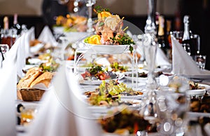 Dinner Table Setting.Christmas, Holiday Decorations.New Year Celebration
