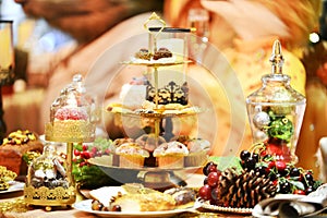 Dinner Table Setting.Christmas.