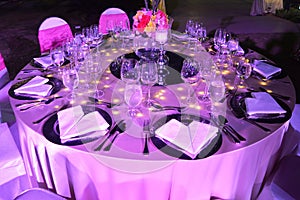 DINNER TABLE FOR A WEDDING FUNCTION