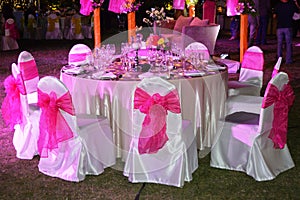 DINNER TABLE FOR A WEDDING FUNCTION