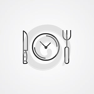 Dinner time vector icon sign symbol