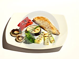 Dinner, veggies and chicken