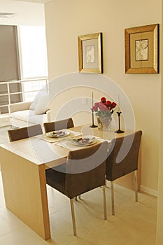 Dinnertable with chairs