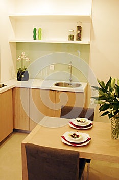 Dinnertable with chairs