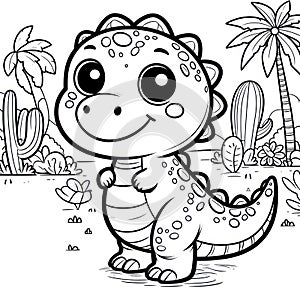 Dino Adventures: Stick 3D Trex in Kids\' Coloring Page Wonder