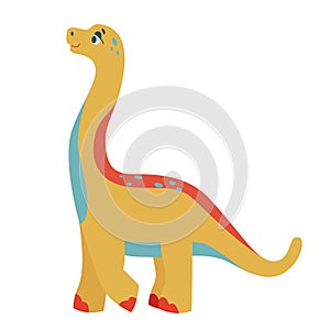 Dino baby cute print. Sweet dinosaur dino friend typography for print on tee. Cool brachiosaurus for nursery t-shirt