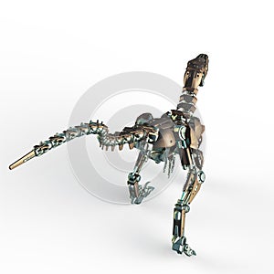 Dino raptor robot rear view