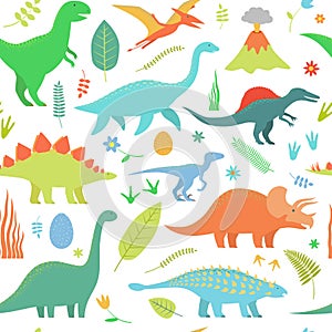 Dino seamless pattern
