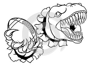 Dinosaur American Football Animal Sports Mascot