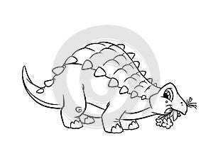 Dinosaur Ankylosaurus coloring pages photo