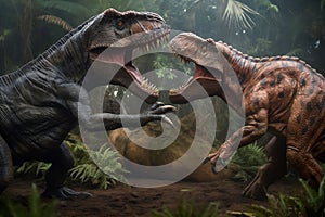 Dinosaur Battle - Ferocious Carnivores Fighting in Prehistoric Times