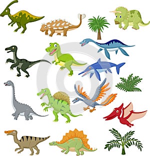 Dinosaur cartoon collection set