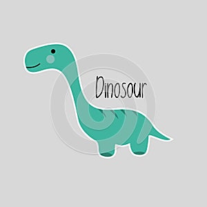 Dinosaur cute cartoon vector