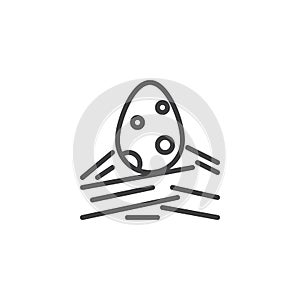 Dinosaur egg outline icon