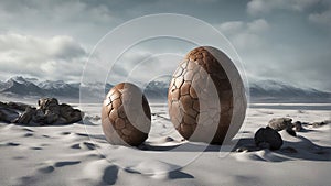 dinosaur eggs on the beach The dinosaur egg was an exploited creature that existed in the dystopian world,