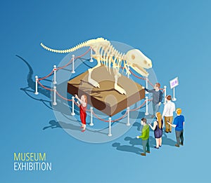 Dinosaur Exhibition Background Composition