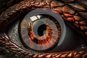 Dinosaur eye macro. Generate Ai