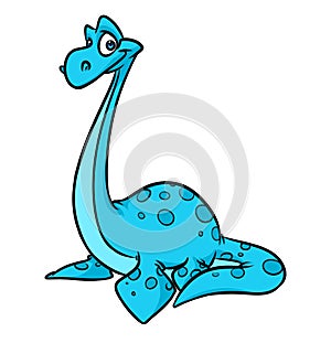 Dinosaur funny plesiosaur cartoon photo