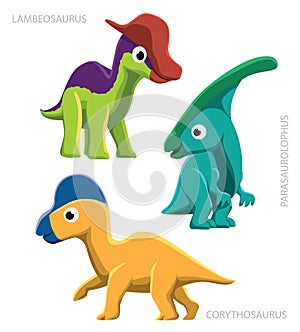 Dinosaur Hadrosaurs Vector Illustration