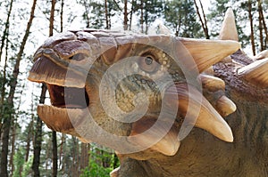 Dinosaur model Ankylosauria in Dinosaur Park