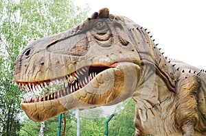 Dinosaur model Tyrannosaurus rex in Dinosaur Park