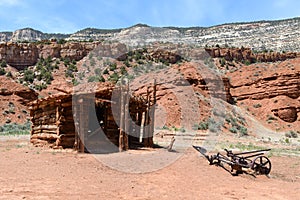 The Scenic Beauty of Colorado. Abandoned Rancher Hut in Dinosaur National Monument