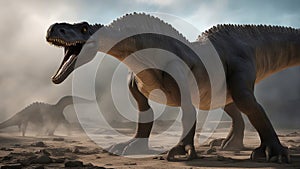 dinosaur render _The dinosaur diplodocus exploited creature that existed in the dystopian world when the world was creative