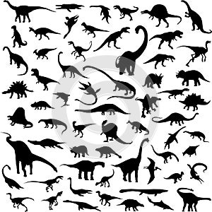 Dinosaur silhouette contour