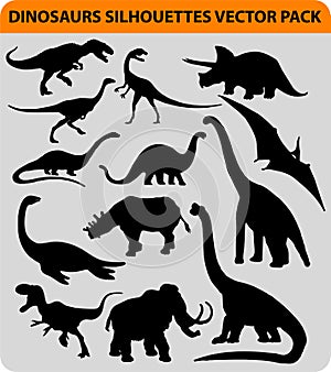 Dinosaur silhouettes