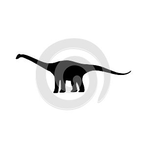 Dinosaur silhouettes vector illustration isolated on white background