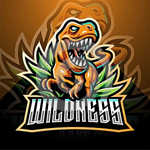 Dinosaur sport mascot logo design