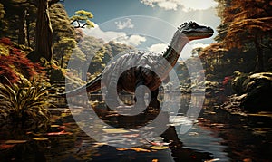 Dinosaur Standing in Water