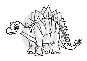 Dinosaur Stegosaurus animal illustration cartoon coloring