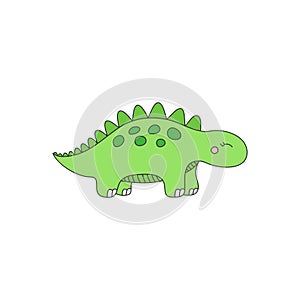 Dinosaur Stegosaurus cute vector illustration