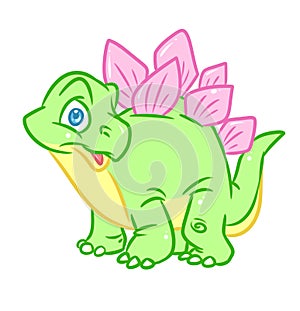 Dinosaur Stegosaurus little Cute color