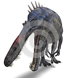 Dinosaur Suchominus. 3D rendering with clipping